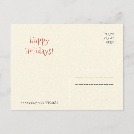 Kerstmis De pyjama van de kat Funny  CC0493 Briefkaart (Achterkant)