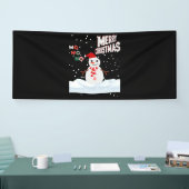 Kerstmis De Sneeuwman 2.5x6 Vinyl Banner (Beurs)