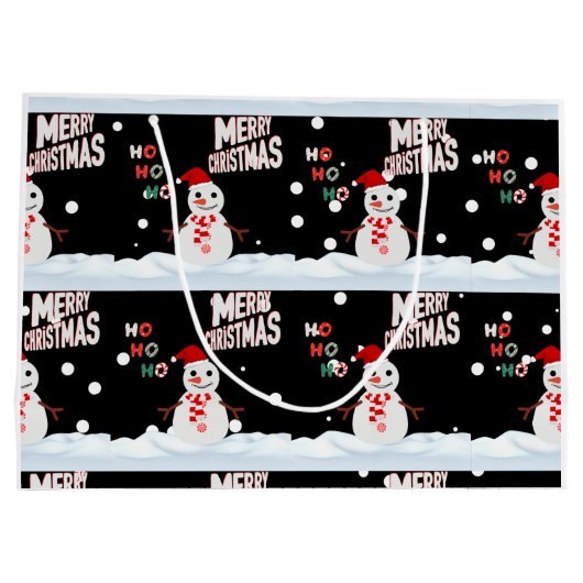 Kerstmis De Sneeuwman Grote Cadeautas (Achterkant)