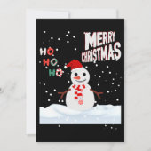 Kerstmis De Sneeuwman Uitnodiging (Voorkant)