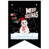 Kerstmis De Sneeuwman Wimpel Vlaggenlijn Vlaggetjes (Eerste vlag)