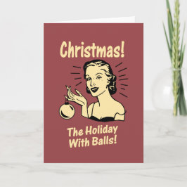 Kerstmis: De vakantie met Ballen Feestdagen Kaart