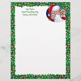 Kerstmis, de Yorkies van de kerstman