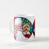 Kerstmis, de Yorkies van de kerstman Koffiemok (Voorkant links)