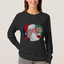 Kerstmis, de Yorkies van de kerstman T-shirt