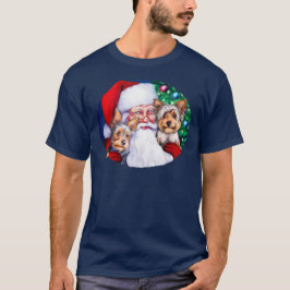 Kerstmis, de Yorkies van de kerstman T-shirt