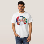 Kerstmis, de Yorkies van de kerstman T-shirt (Voorkant volledig)