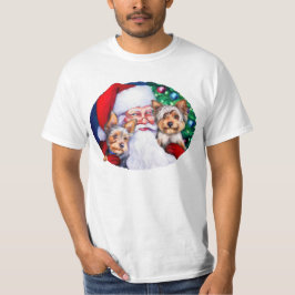 Kerstmis, de Yorkies van de kerstman T-shirt