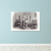 Kerstmis: "De zegeningen van het seizoen" Canvas Afdruk (Insitu (Houten vloer))