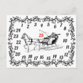 Kerstmis December Aftellen Advent Kalender Xmas Feestdagenkaart (Voorkant)