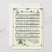 Kerstmis, deciteer de Hall  Sheet Music Feestdagenkaart (Voorkant)