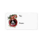 Kerstmis - Deck de Hallen Springer Spaniel Baxter Etiket (Voorkant)