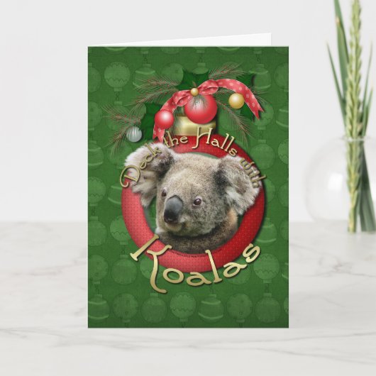 Kerstmis - Deck de Zalen - Koala's Feestdagen Kaart (Voorkant)
