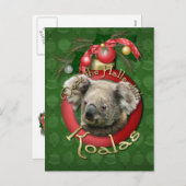 Kerstmis - Deck de Zalen - Koala's Feestdagenkaart (Voorkant / Achterkant)
