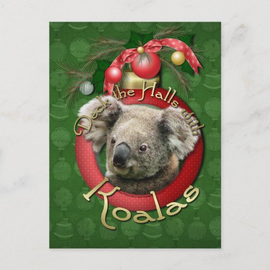 Kerstmis - Deck de Zalen - Koala's Feestdagenkaart (Voorkant)