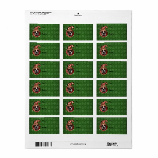 Kerstmis - Deck de Zalen met Marnie Etiket (Full Sheet)