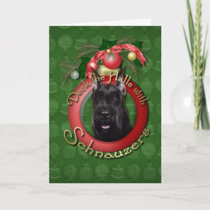 Kerstmis - Deck de Zalen - Schnauzer Feestdagen Kaart