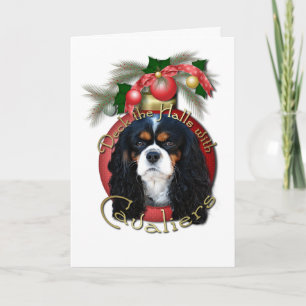 Kerstmis - Deck the Halls - Cavaliers - Tri-Color Feestdagen Kaart