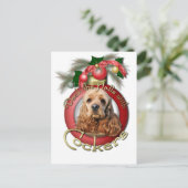 Kerstmis - Deck the Halls - Cockers Feestdagenkaart (Staand voorkant)