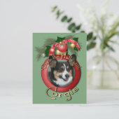 Kerstmis - Deck the Halls - Corgis Feestdagenkaart (Staand voorkant)