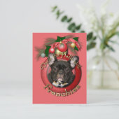 Kerstmis - Deck the Halls - Fransen - Blauwgroen Feestdagenkaart (Staand voorkant)