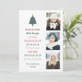 Kerstmis Deck The Halls Kerstkaart (Staand voorkant)