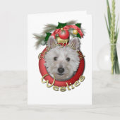 Kerstmis - Deck the Halls - Westies - Tank Feestdagen Kaart (Voorkant)
