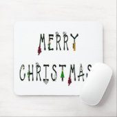 Kerstmis Decoratie Lettertype Muismat (Met muis)