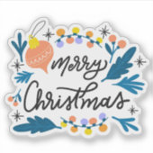 Kerstmis decoratie sticker  (Voorkant)