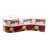 Kerstmis decoratief lint, 2019 grosgrain lint (Spoel)