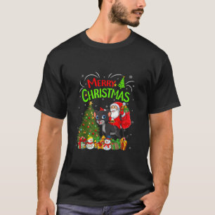 Kerstmis Decoraties Boom Lichten Santa Riding Pant T-shirt