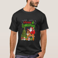 Kerstmis Decoraties Lichten Santa Riding Collie Ho