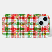 Kerstmis decoratieve geruite tartan  Case-Mate iPhone case (Achterkant (horizontaal))