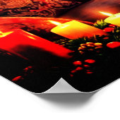 Kerstmis decoratieve kunst met kitten poster (Hoek)
