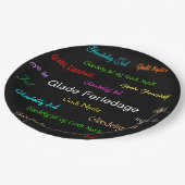 Kerstmis Deens Glade Feriedage Papieren Bordje (Gekanteld)