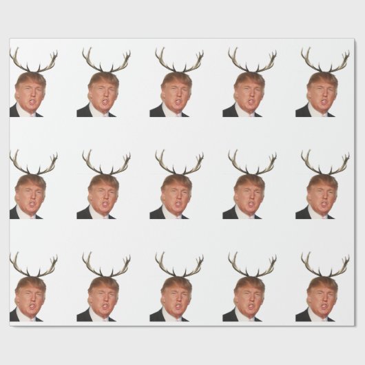 Kerstmis: Deer Mr. President Cadeaupapier (Vlak)