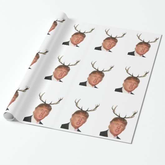 Kerstmis: Deer Mr. President Cadeaupapier (Uitgerold)