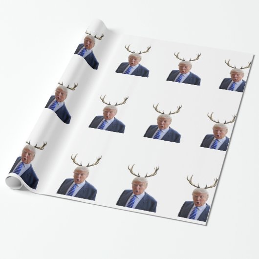 Kerstmis: Deer Mr. President Cadeaupapier (Uitgerold)