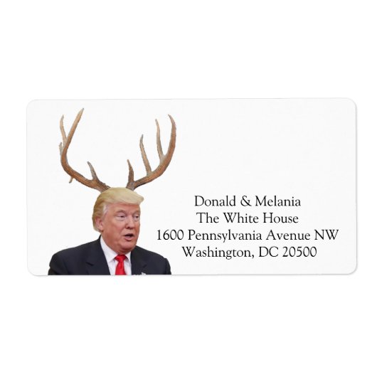 Kerstmis: Deer Mr. President Etiket (Voorkant)