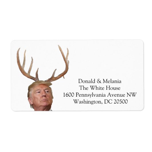 Kerstmis: Deer Mr. President Etiket (Voorkant)