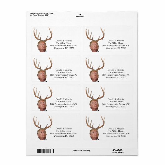 Kerstmis: Deer Mr. President Etiket (Full Sheet)