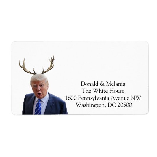 Kerstmis: Deer Mr. President Etiket (Voorkant)