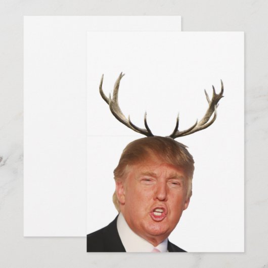 Kerstmis: Deer Mr. President Feestdagenkaart (Voorkant / Achterkant)