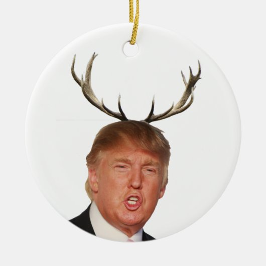 Kerstmis: Deer Mr. President Keramisch Ornament (Voorkant)
