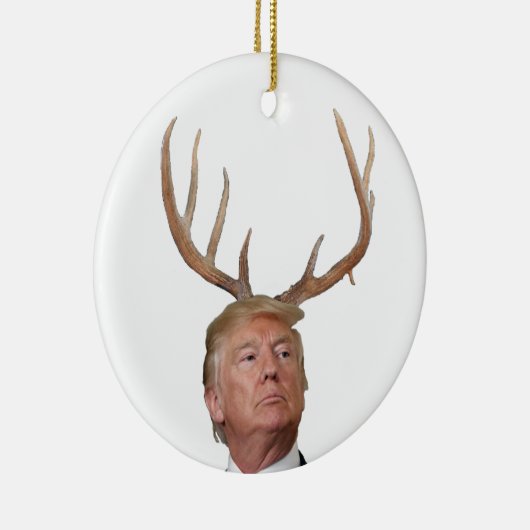 Kerstmis: Deer Mr. President Keramisch Ornament (Rechts)