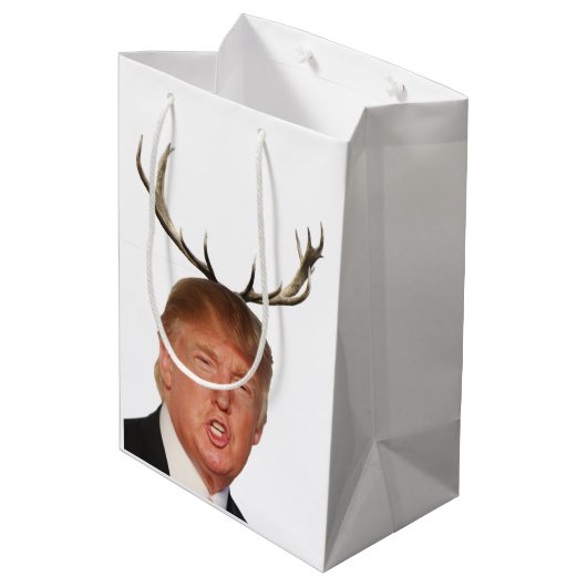 Kerstmis: Deer Mr. President Medium Cadeauzakje (Achterkant Gekanteld)