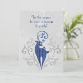 Kerstmis: deer over Snowflake design Kaart (Staand voorkant)