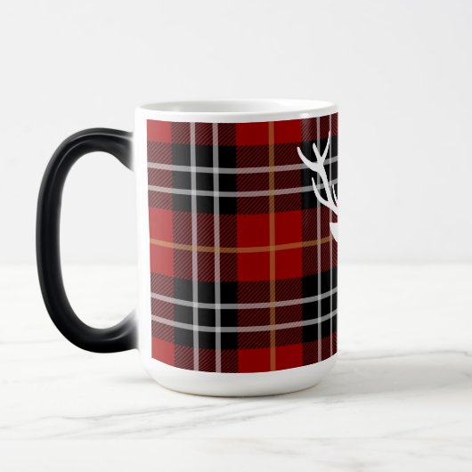 Kerstmis Deer Red Pset Festive-Mok Magische Mok (Links)