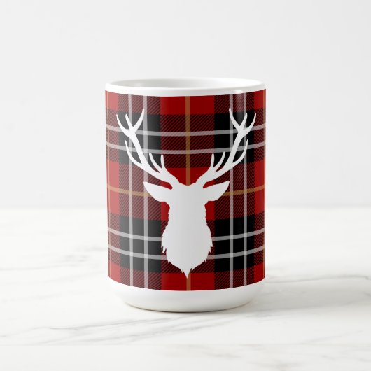 Kerstmis Deer Red Pset Festive-Mok Magische Mok (Midden)