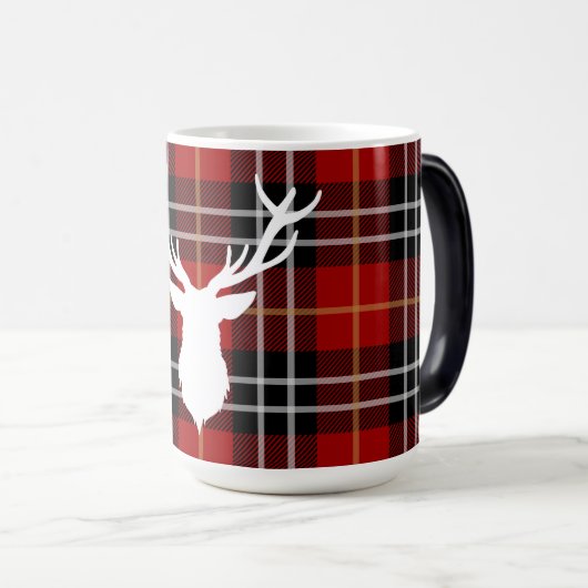 Kerstmis Deer Red Pset Festive-Mok Magische Mok (Voorkant rechts)